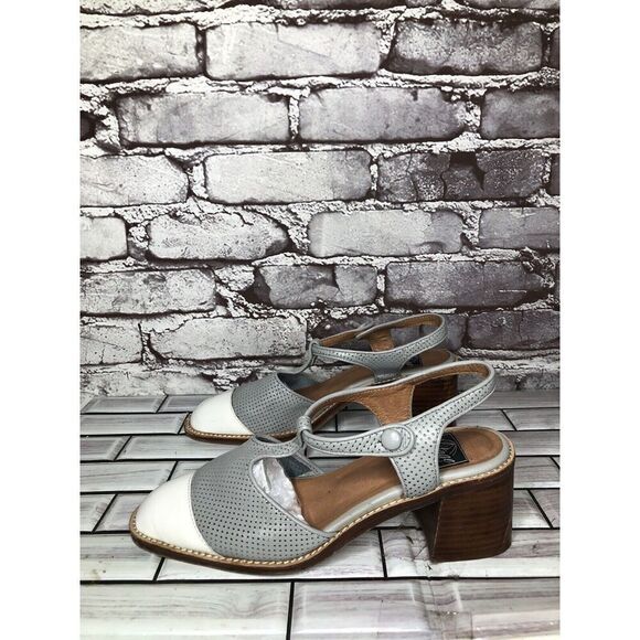 Vintage Jeffrey Campbell White Cap Gray Leather Perforated Sandals Women’s 7M US - Picture 8 of 16